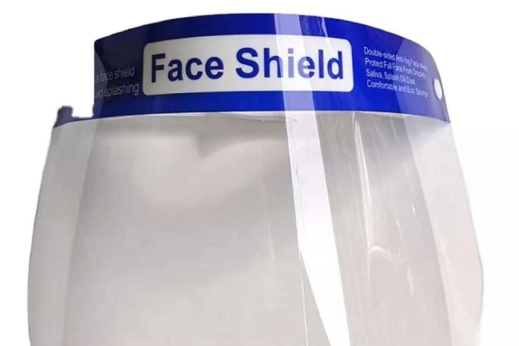 Anti-virus transparent double side anti-fog APET face shield